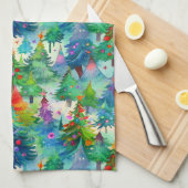 松の木模様 キッチンタオル (四つ折り)