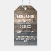 松の木結婚の感謝のギフトラベル ギフトタグ (裏面)