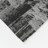 松の木黒白の森写真 フリースブランケット (角)