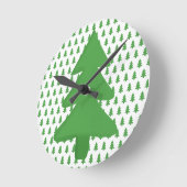 松の木 ラウンド壁時計 (傾斜)