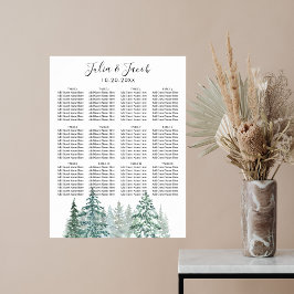 松の木 ランタン ボタニカル 席次表 ポスター