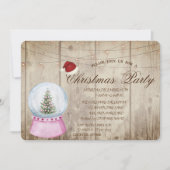 松の木,地球,ストリングライト,木目 招待状 (正面)