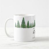 松の木 寒い冬 コーヒーマグカップ (左)