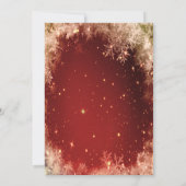 松の木、弓の赤い会社のクリスマスパーティー 招待状 (裏面)