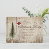 松の木、木の質感クリスマスコーポレート 招待状 (スタンド正面)