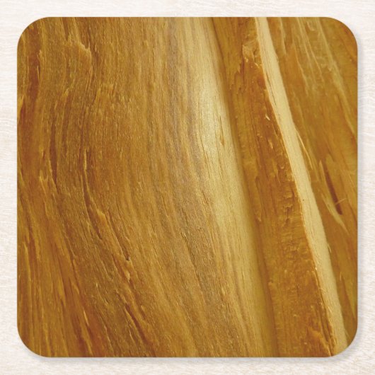 松の木II木フェイクのテクスチャ スクエアペーパーコースター (正面)