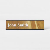 松の木II木フェイクのテクスチャ デスクネームプレート (正面)