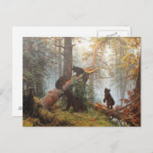 松の林の中の朝 ポストカード (正面/裏面)