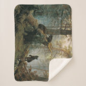 松の林の朝（森の熊） シェルパブランケット (正面)