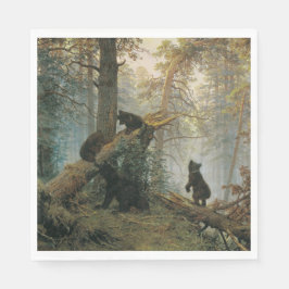 松の林の朝（森の熊） スタンダードランチョンナプキン