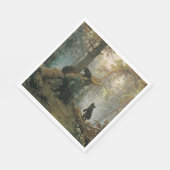 松の林の朝（森の熊） スタンダードランチョンナプキン (角)