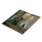 松の林の朝(森の熊) タイル (側面)