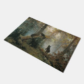 松の林の朝（森の熊） ドアマット (アングル)