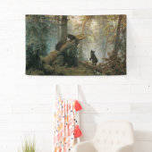 松の林の朝（森の熊） 横断幕 (インサイチュ)