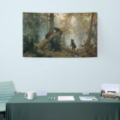 松の林の朝（森の熊） 横断幕 (トレードショー)