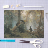 松の林の朝(森の熊) 薄葉紙 (クラフト)