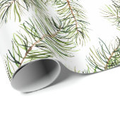 松の枝とコーンのクリスマス、新年 ラッピングペーパー (ロールコーナー)