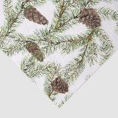 松の枝とコーンのクリスマス、新年 薄葉紙 (詳細)