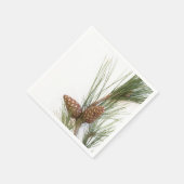 松の枝と円錐 スタンダードカクテルナプキン (角)