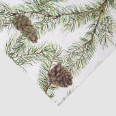 松の枝と円錐、新年 薄葉紙 (詳細)