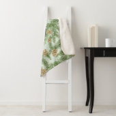 松の枝と松のコーン水の色パターン シェルパブランケット (インサイチュ)