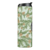松の枝と松のコーン水の色パターン タンブラー (回転左)