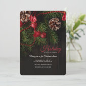 松の枝と松の実の招待状 招待状 (スタンド正面)