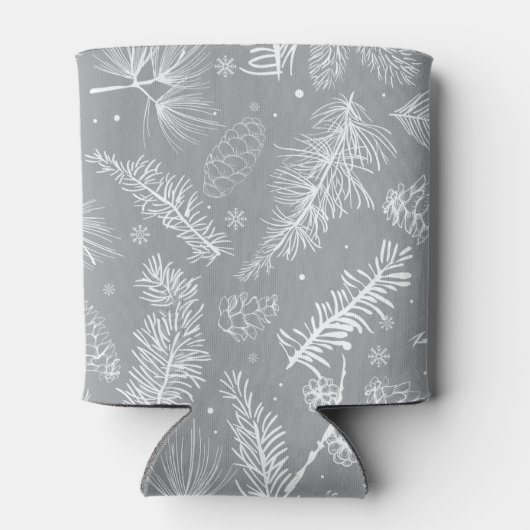 松の枝と松 4 缶クーラー (裏面)