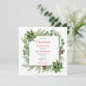 松の枝と果実クリスマスパーティー 招待状 (スタンド正面)