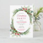 松の枝と果実クリスマスパーティー 招待状 (スタンド正面)