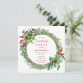 松の枝と果実クリスマスパーティー 招待状 (スタンド正面)