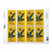 松の枝と蜂蜜蜂,養蜂家 ラベル (フルシート)