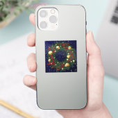 松の枝のクリスマスリース シール (スマートフォン)