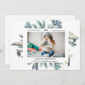 松の枝の写真　季節のご挨 (正面/裏面)