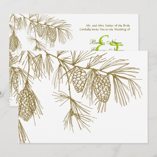 松の枝の招待状 招待状 (正面/裏面)