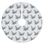 松の枝ほこりっぽいピンクの茎 ブラッシュドポリエステルツリースカート (正面)