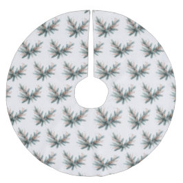 松の枝ほこりっぽいピンクの茎 ブラッシュドポリエステルツリースカート