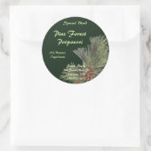 松の枝オンフォレストグリーン ラウンドシール (バッグ)