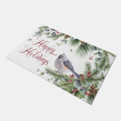 松の枝パインコーンTitmouseベリー ドアマット (アングル)