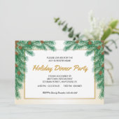 松の枝ビジネスクリスマスディナーパーティー 招待状 (スタンド正面)