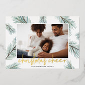 松の枝 |クリスマス応援写真 箔シーズンカード (正面)