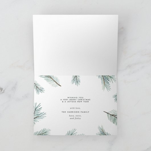 松の枝 | 休日の写真(折り畳み) シーズンカード (内部)