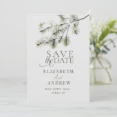 松の枝 | 冬の森のウェディング セーブザデート (スタンド正面)