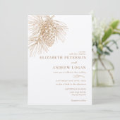 松の枝 | 冬の森のウェディング 招待状 (スタンド正面)