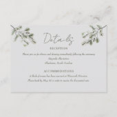 松の枝 | 冬の森の結婚式の詳細 エンクロージャーカード (正面)