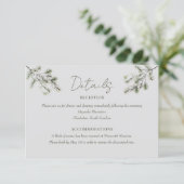 松の枝 | 冬の森の結婚式の詳細 エンクロージャーカード (スタンド正面)