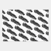 松の枝（白） ラッピングペーパーシート (正面)