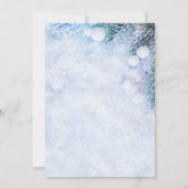 松の枝、雪のイルミネーション　エンゲージメント 招待状 (裏面)