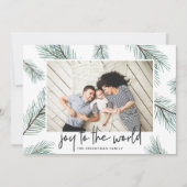 松の枝 | Joy to the World Holidayフォトカード シーズンカード (正面)