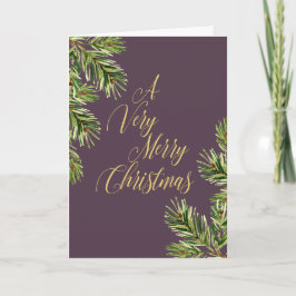 松の枝I書道メリークリスマス シーズンカード